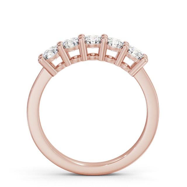 Five Stone Round Diamond Ring 18K Rose Gold - Ailsworth FV1_RG_UP