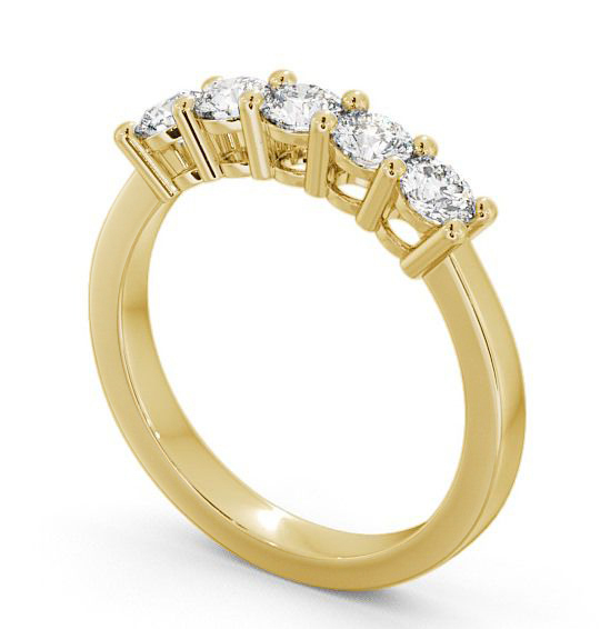  Five Stone Round Diamond Ring 18K Yellow Gold - Ailsworth FV1_YG_THUMB1 
