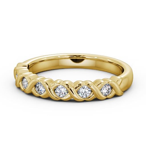  Half Eternity Round Diamond Ring 18K Yellow Gold - Sylvie FV23_YG_THUMB2 