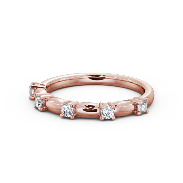 Five Stone Round Diamond Ring 18K Rose Gold - Alexis FV24_RG_FLAT