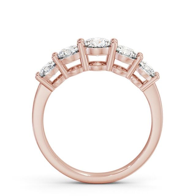 Five Stone Round Diamond Ring 18K Rose Gold - Portobello FV4_RG_UP