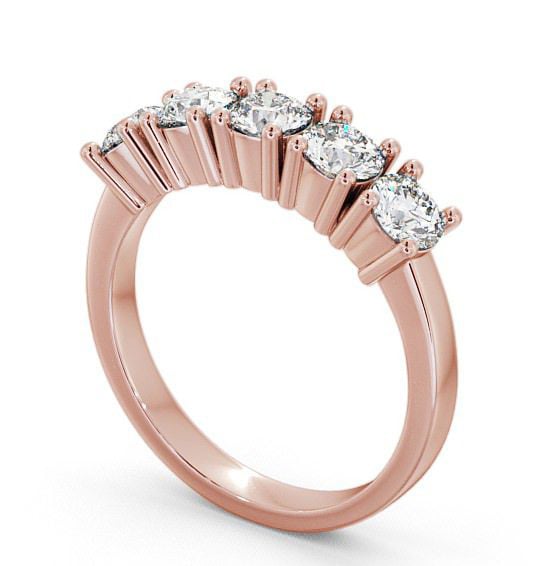 Five Stone Round Diamond Ring 18K Rose Gold - Sowerby FV5_RG_THUMB1