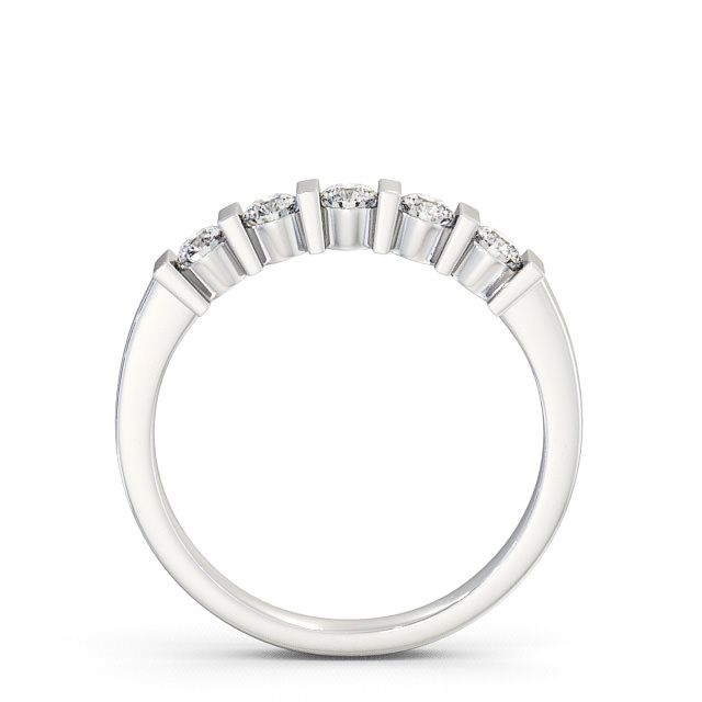 Five Stone Round Diamond Ring Platinum - Hawnby FV6_WG_UP