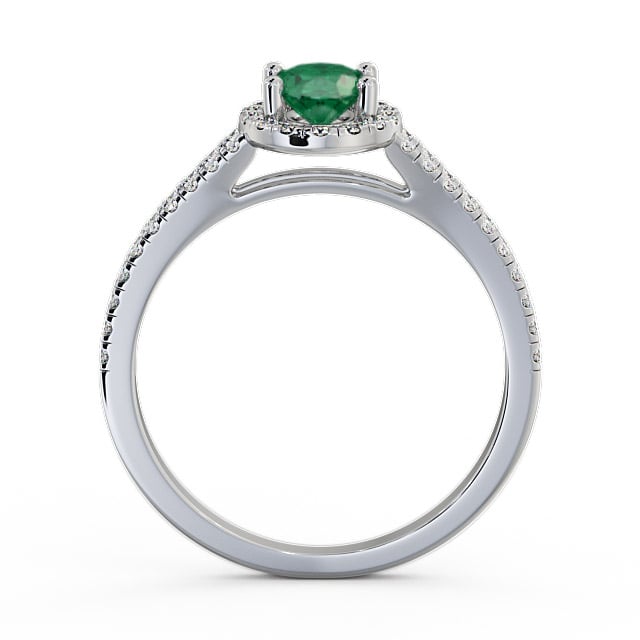 Halo Emerald and Diamond 0.78ct Ring Platinum - Tristan GEM14_WG_EM_UP