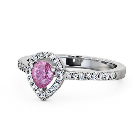  Halo Pink Sapphire and Diamond 0.57ct Ring 18K White Gold - Orla GEM19_WG_PS_THUMB2 