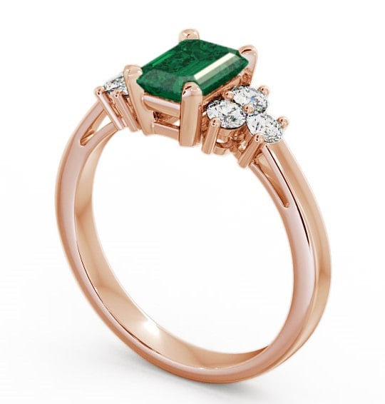 Emerald and Diamond 1.26ct Ring 9K Rose Gold - Ambra GEM1_RG_EM_THUMB1