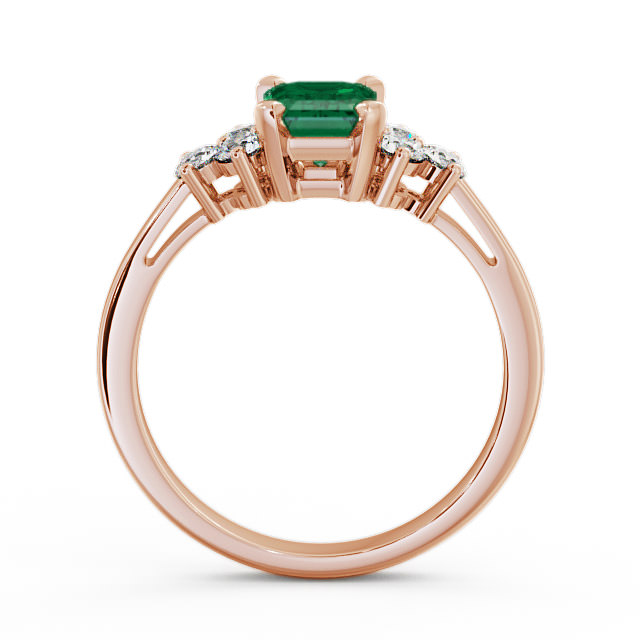 Emerald and Diamond 1.26ct Ring 18K Rose Gold - Ambra GEM1_RG_EM_UP