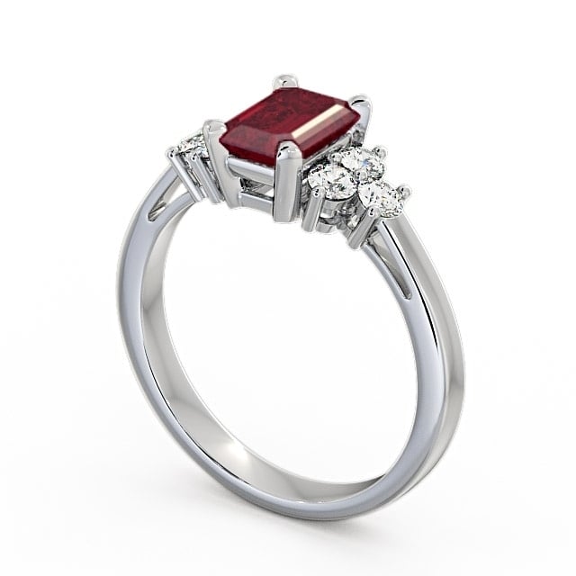 Ruby and Diamond 1.51ct Ring Platinum - Ambra GEM1_WG_RU_SIDE