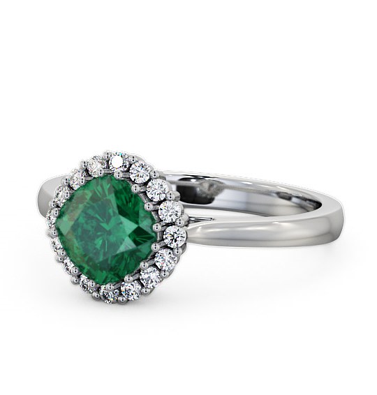  Halo Emerald and Diamond 1.16ct Ring 18K White Gold - Sienna GEM23_WG_EM_THUMB2 