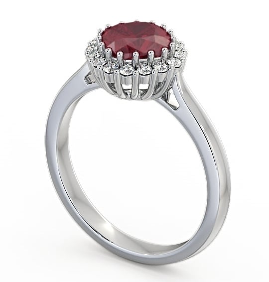Halo Ruby and Diamond 1.46ct Ring 18K White Gold - Sienna GEM23_WG_RU_THUMB1