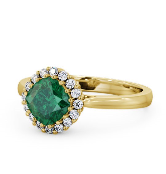  Halo Emerald and Diamond 1.16ct Ring 18K Yellow Gold - Sienna GEM23_YG_EM_THUMB2 