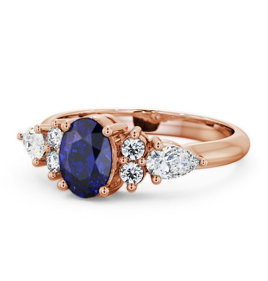  Blue Sapphire and Diamond 1.42ct Ring 9K Rose Gold - Petra GEM2_RG_BS_THUMB2 