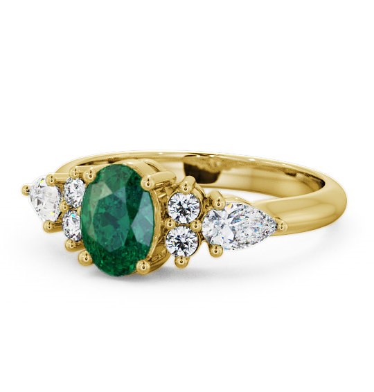  Emerald and Diamond 1.27ct Ring 18K Yellow Gold - Petra GEM2_YG_EM_THUMB2 