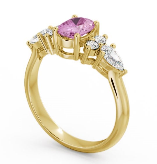 Pink Sapphire and Diamond 1.42ct Ring 9K Yellow Gold - Petra GEM2_YG_PS_THUMB1