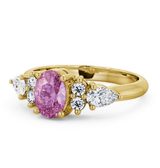  Pink Sapphire and Diamond 1.42ct Ring 18K Yellow Gold - Petra GEM2_YG_PS_THUMB2 