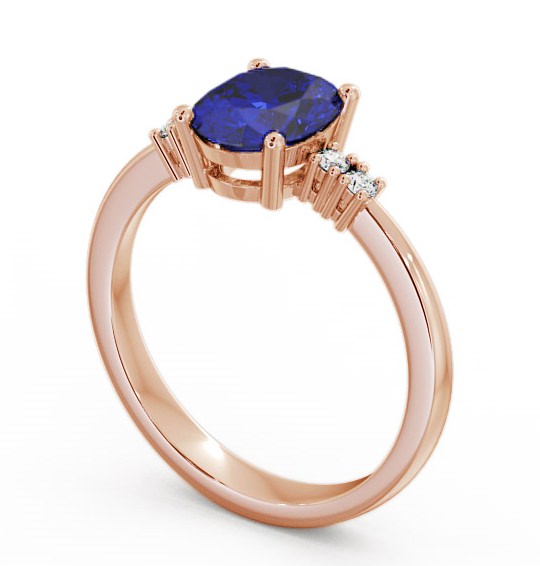 Blue Sapphire and Diamond 1.61ct Ring 18K Rose Gold - Talida GEM3_RG_BS_THUMB1