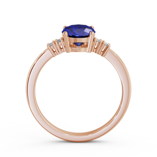 Blue Sapphire and Diamond 1.61ct Ring 18K Rose Gold - Talida GEM3_RG_BS_UP