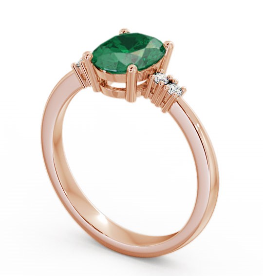 Emerald and Diamond 1.32ct Ring 18K Rose Gold - Talida GEM3_RG_EM_THUMB1