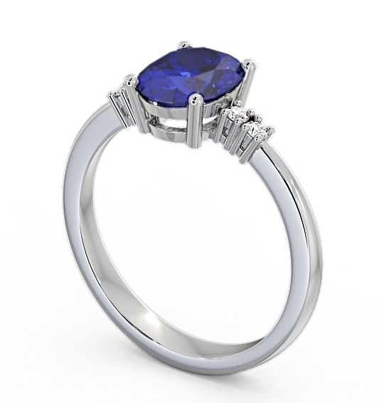  Blue Sapphire and Diamond 1.61ct Ring 18K White Gold - Talida GEM3_WG_BS_THUMB1 