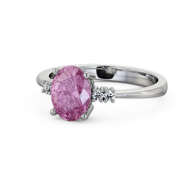 Pink Sapphire and Diamond 1.61ct Ring Platinum - Talida GEM3_WG_PS_FLAT