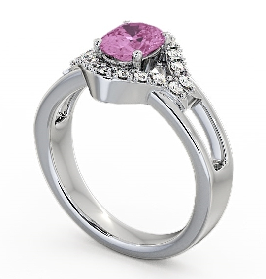 Pink Sapphire and Diamond 1.18ct Ring Platinum - Viola GEM4_WG_PS_THUMB1