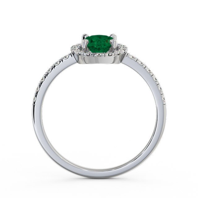 Halo Emerald and Diamond 1.03ct Ring Platinum - Marina GEM5_WG_EM_UP