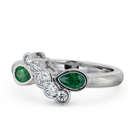  Emerald and Diamond 0.90ct Ring 9K White Gold - Genoa GEM6_WG_EM_THUMB2 