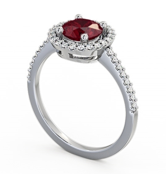  Halo Ruby and Diamond 1.20ct Ring Palladium - Karina GEM7_WG_RU_THUMB1 