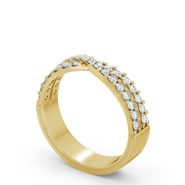 Half Eternity 0.33ct Round Diamond Ring 18K Yellow Gold - Berrier HE13_YG_SIDE