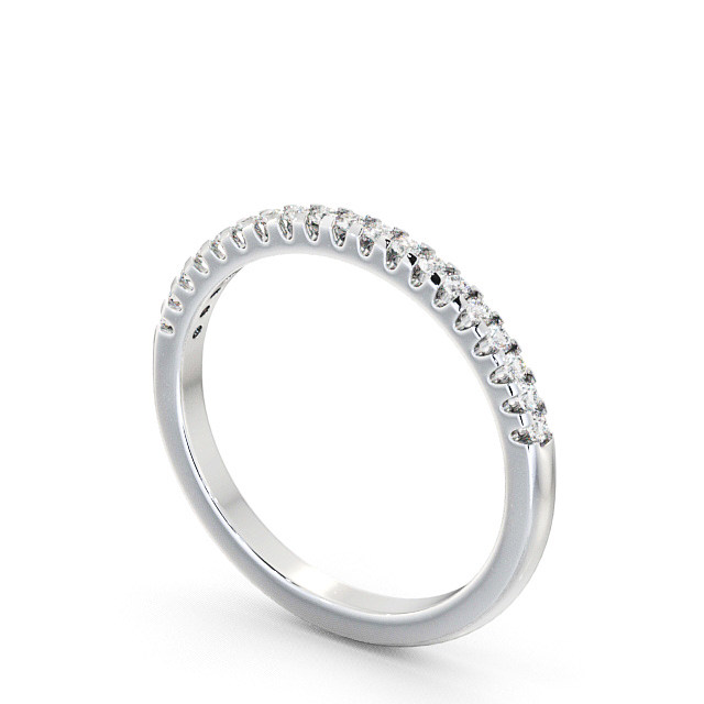 Half Eternity Round Diamond Ring 18K White Gold - Auckley HE14_WG_SIDE