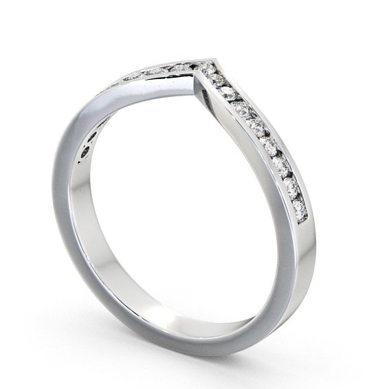 Half Eternity Round Diamond Ring 18K White Gold - Pilsley HE15_WG_THUMB1