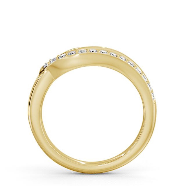 Half Eternity Round Diamond 0.14ct Ring 18K Yellow Gold - Appleby HE17_YG_UP