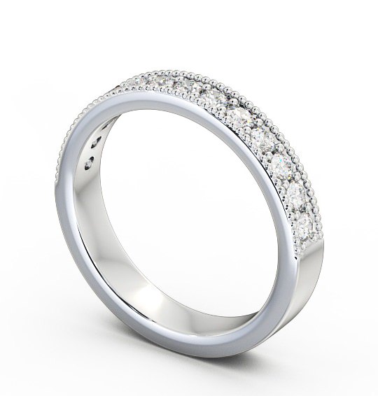Half Eternity Round Diamond Ring 18K White Gold - Selina HE21_WG_THUMB1