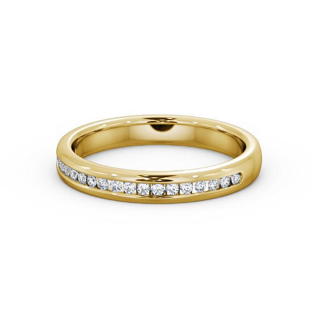 Half Eternity Round Diamond Ring 9K Yellow Gold - Darcy HE30_YG_FLAT
