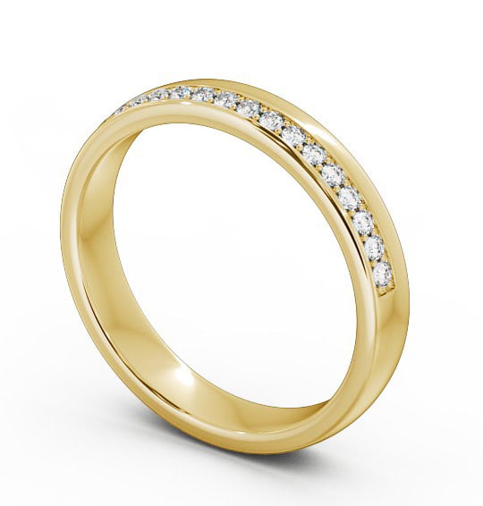  Half Eternity Round Diamond Ring 18K Yellow Gold - Luna HE31_YG_THUMB1 