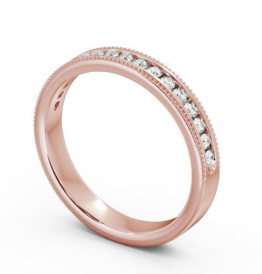 Vintage Half Eternity Round Diamond Ring 9K Rose Gold - Miriam HE33_RG_THUMB1 