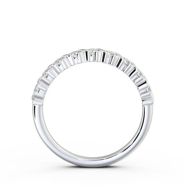 Half Eternity Round Diamond Ring Platinum - Amina HE35_WG_UP