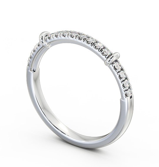 Half Eternity Round Diamond Ring 18K White Gold - Cecile HE36_WG_THUMB1