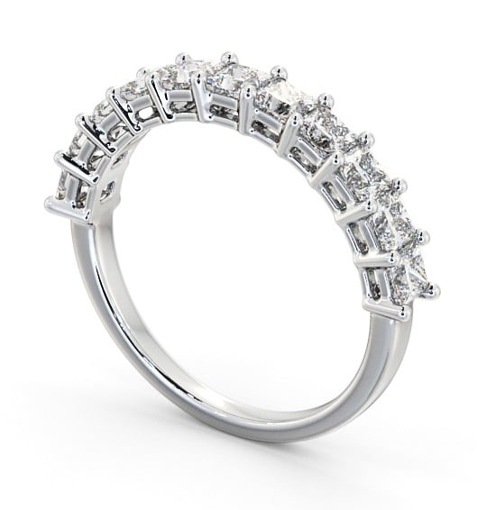  Half Eternity Princess Diamond Ring 18K White Gold - Bela HE3_WG_THUMB1 