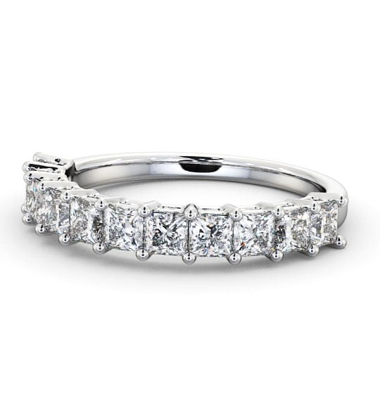  Half Eternity Princess Diamond Ring Platinum - Bela HE3_WG_THUMB2 