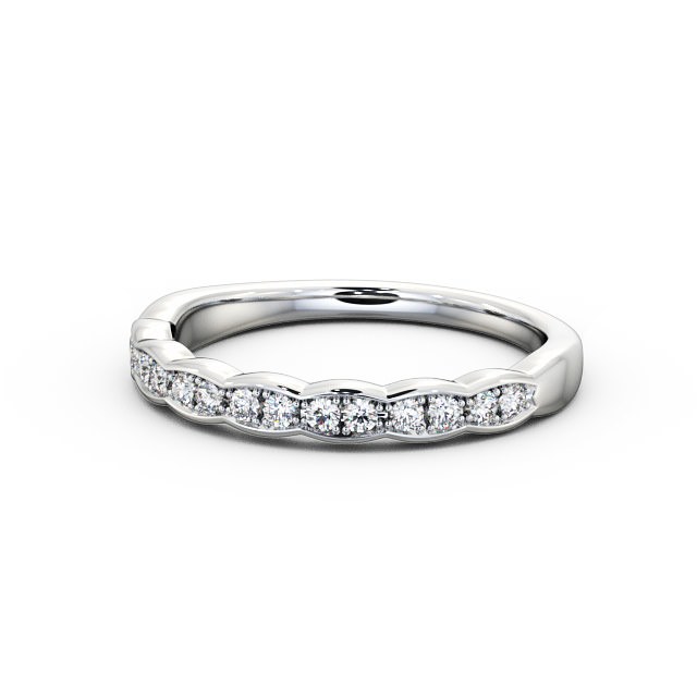 Half Eternity Round Diamond Ring Platinum - Venera HE40_WG_FLAT