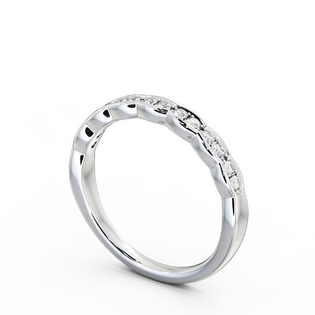 Half Eternity Round Diamond Ring Platinum - Venera HE40_WG_SIDE