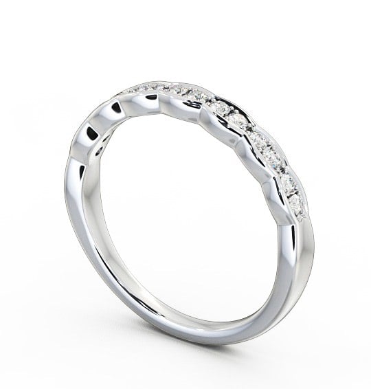 Half Eternity Round Diamond Ring 18K White Gold - Venera HE40_WG_THUMB1