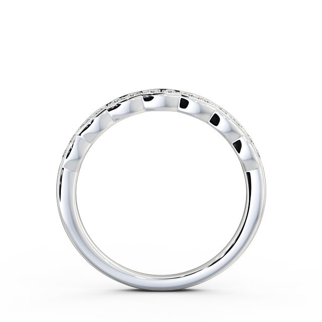 Half Eternity Round Diamond Ring Platinum - Venera HE40_WG_UP