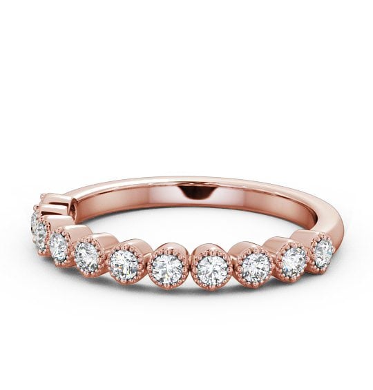  Half Eternity Round Diamond Ring 9K Rose Gold - Sabrine HE41_RG_THUMB2 