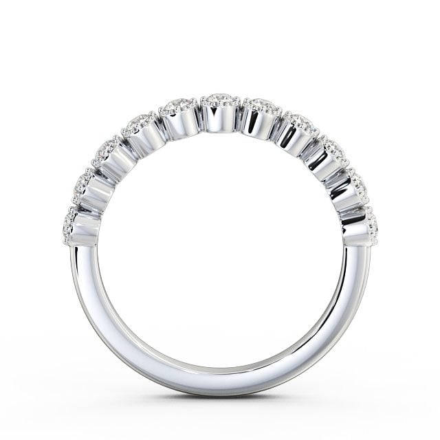 Half Eternity Round Diamond Ring 9K White Gold - Sabrine HE41_WG_UP
