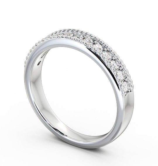 Half Eternity Round Diamond Ring 18K White Gold - Nina HE42_WG_THUMB1