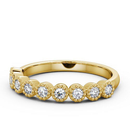  Half Eternity Round Diamond Ring 18K Yellow Gold - Amal HE45_YG_THUMB2 