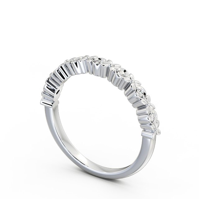 Half Eternity Round Diamond Ring Platinum - Bianco HE47_WG_SIDE