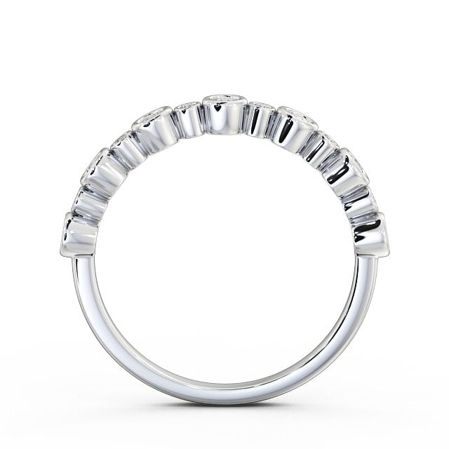 Half Eternity Round Diamond Ring Platinum - Dalila HE48_WG_UP